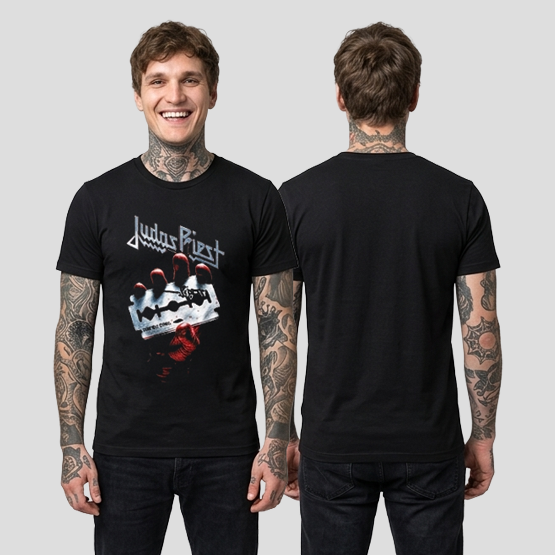 Camiseta Algodon Judas Priest British Steel 2