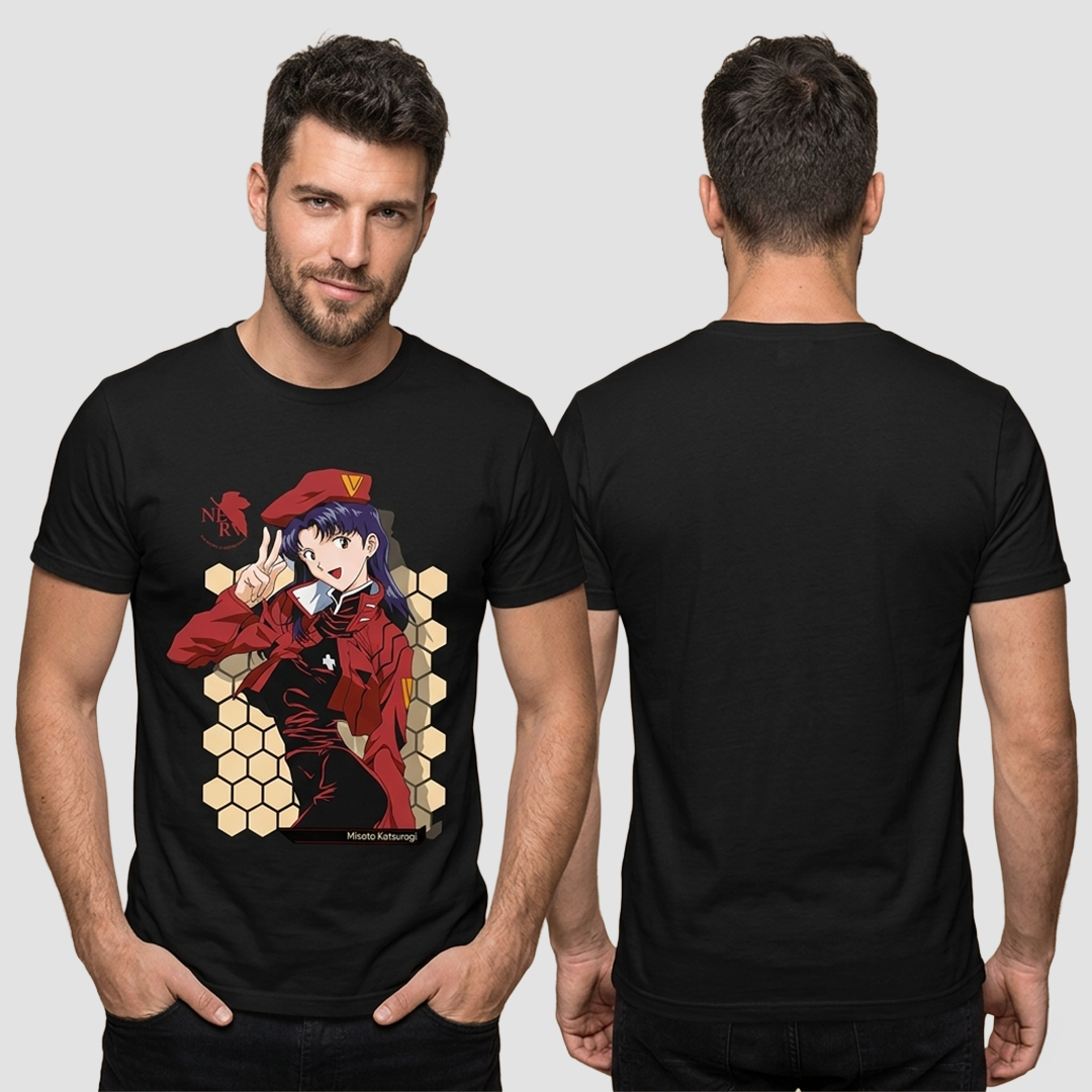 Camiseta Algodon Misato Katsuragi Art