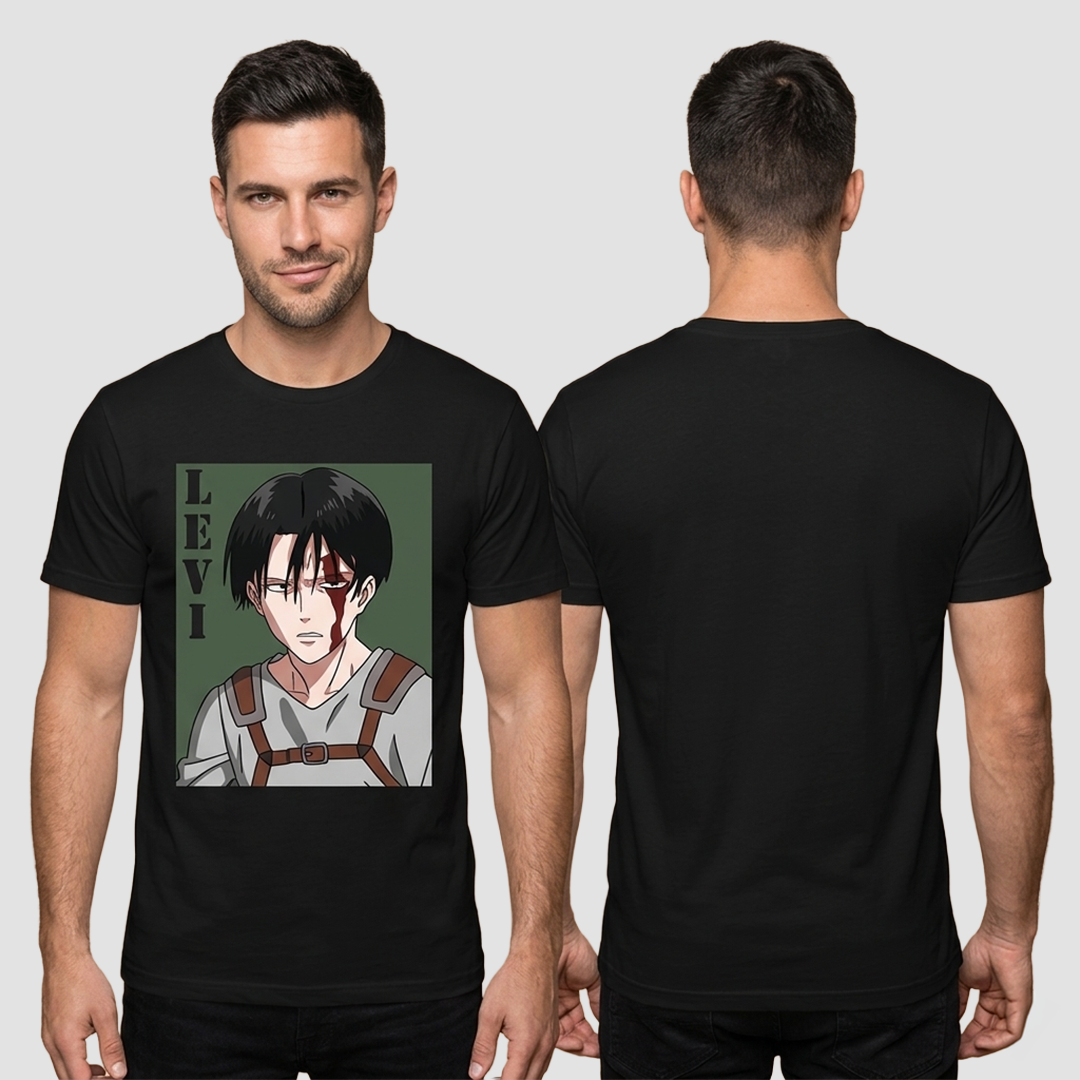 Camiseta Algodon Levi Attack On Titan Poster