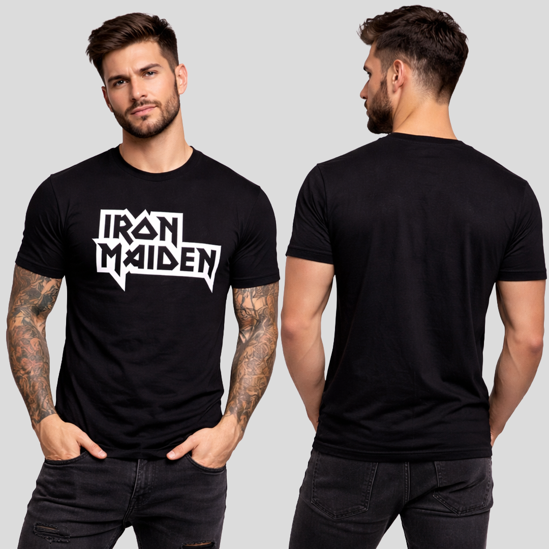 Camiseta Algodon Iron Maiden Logo Art