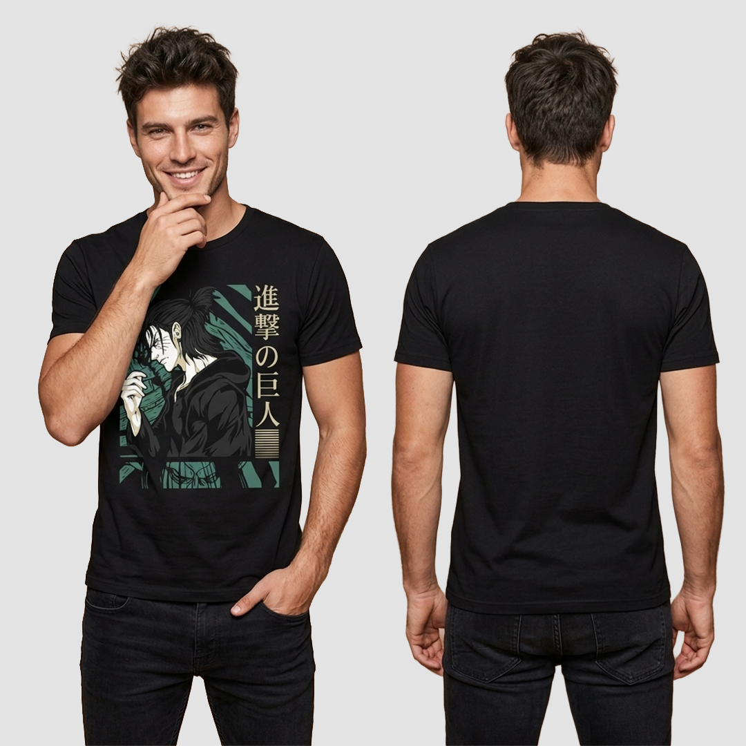 Camiseta Algodon Eren Jeager Poster
