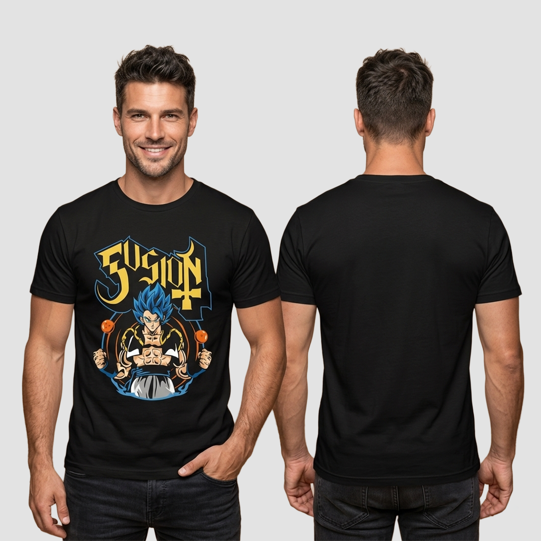Camiseta Algodon Dragon Ball Gogeta Fusion Art