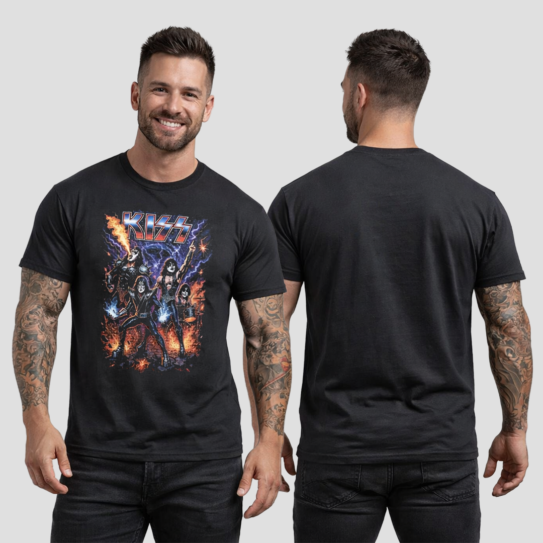 Camiseta Algodon Kiss  Band
