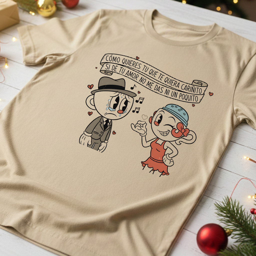 Camiseta Fin De Año Como Quieres Tu Que Te Quiera Cariñito