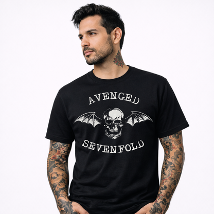 Camiseta Algodon Avenged Sevenfold Logo Clasico