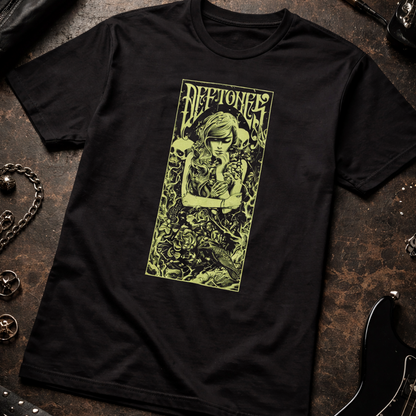 Camiseta Algodon Deftones Poster Green Art