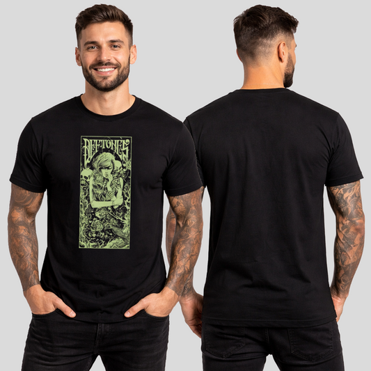 Camiseta Algodon Deftones Poster Green Art