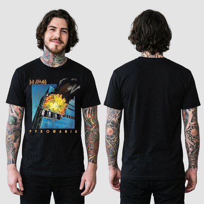 Camiseta Algodon Def Leppard Pyromania Art