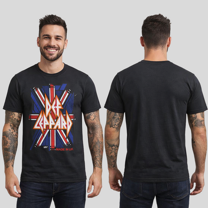 Camiseta Algodon Def Leppard Logo Made In UK
