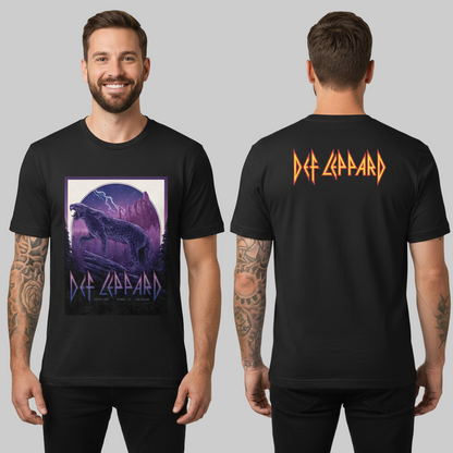 Camiseta Def Leppard Denver Poster 2022 Doble Estampado