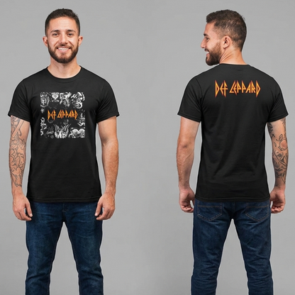 Camiseta Def Leppard Art Doble estampado