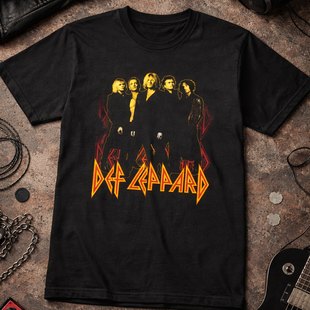 Camiseta Def Leppard Band Doble estampado
