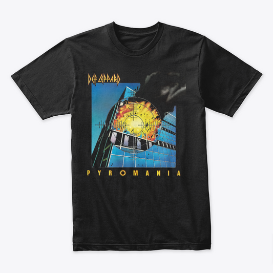 Camiseta Algodon Def Leppard Pyromania Art