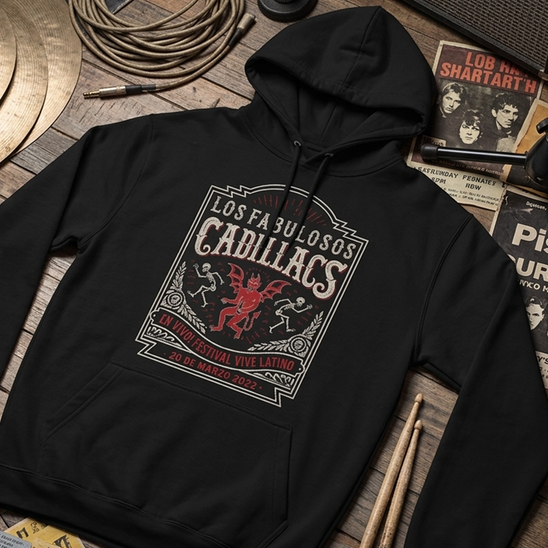 Buzo Capota Fabulosos Cadillacs Poster Style