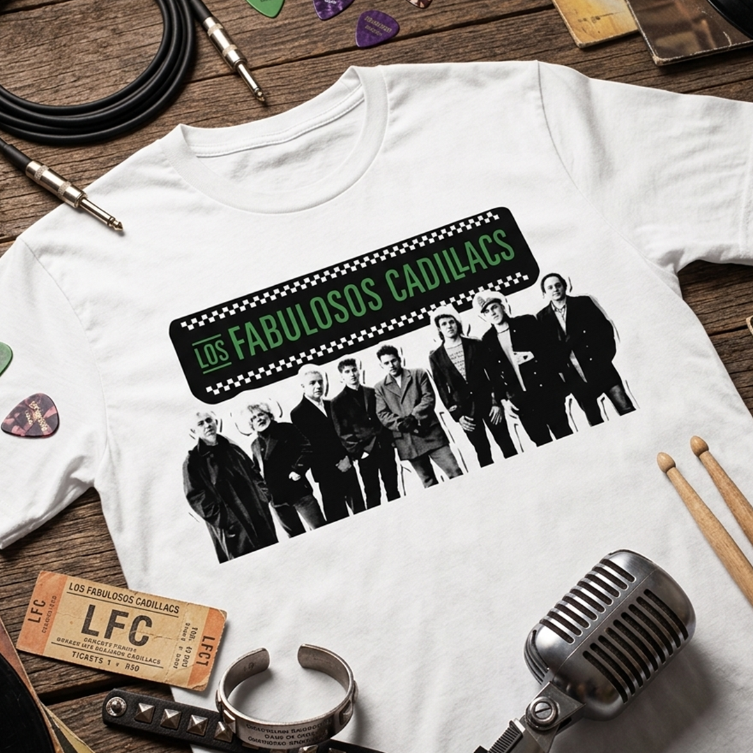Camiseta Algodon Fabulosos Cadillacs Poster Art