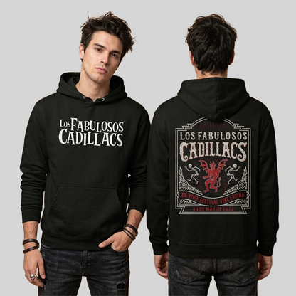 Buzo Capota Doble Estampado Fabulosos Cadillacs Poster Style