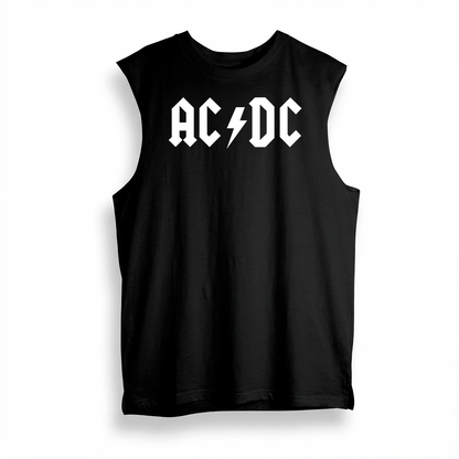 Esqueleto Manga Sisa ACDC logo Rock Style
