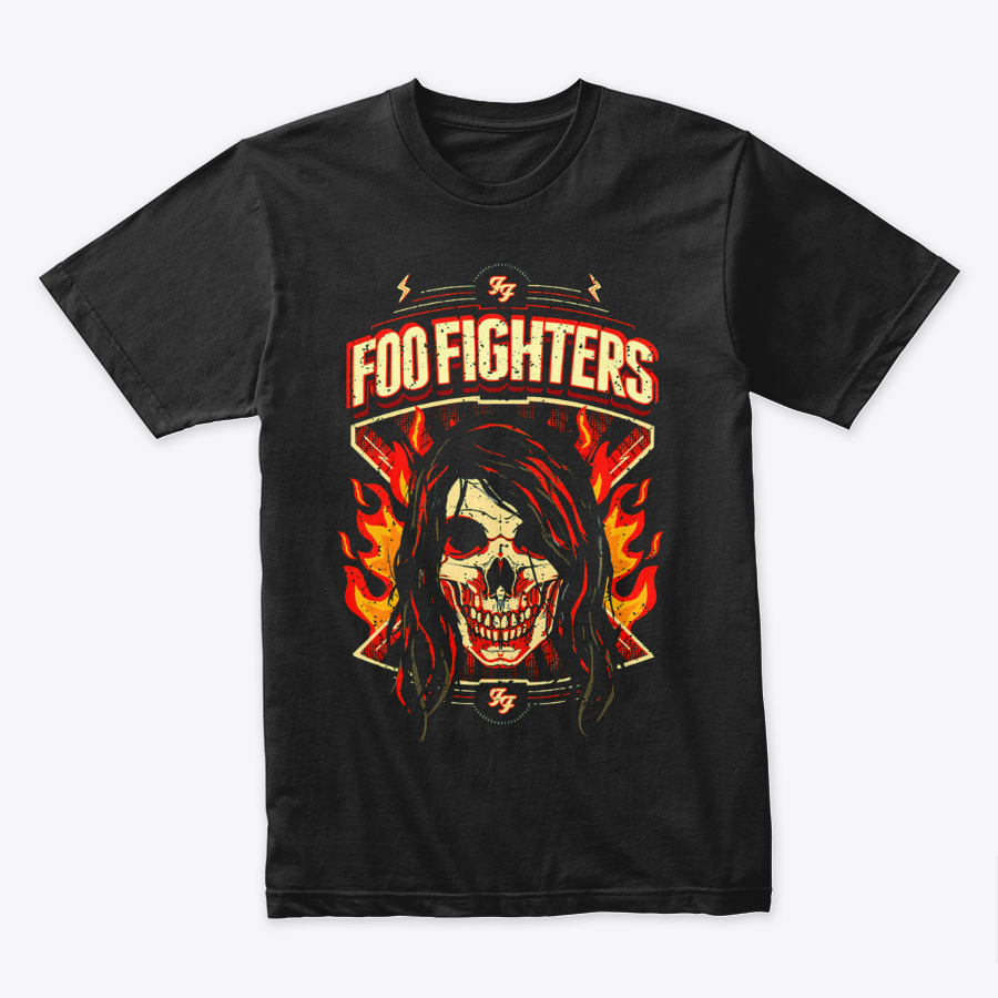 Camiseta Algodon Foo Fighters Skull Art
