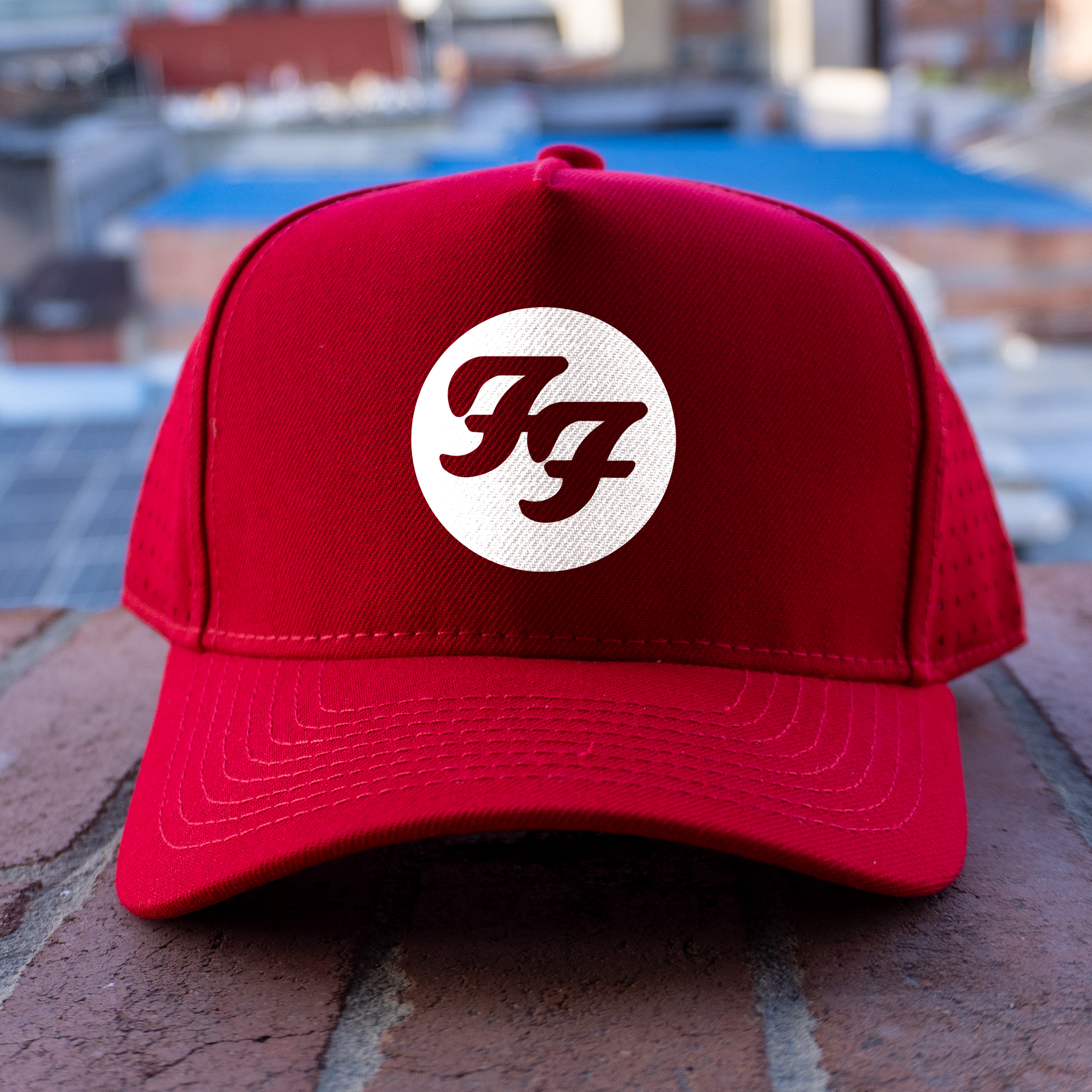 Gorra 5 Paneles Foo Fighters Rojo