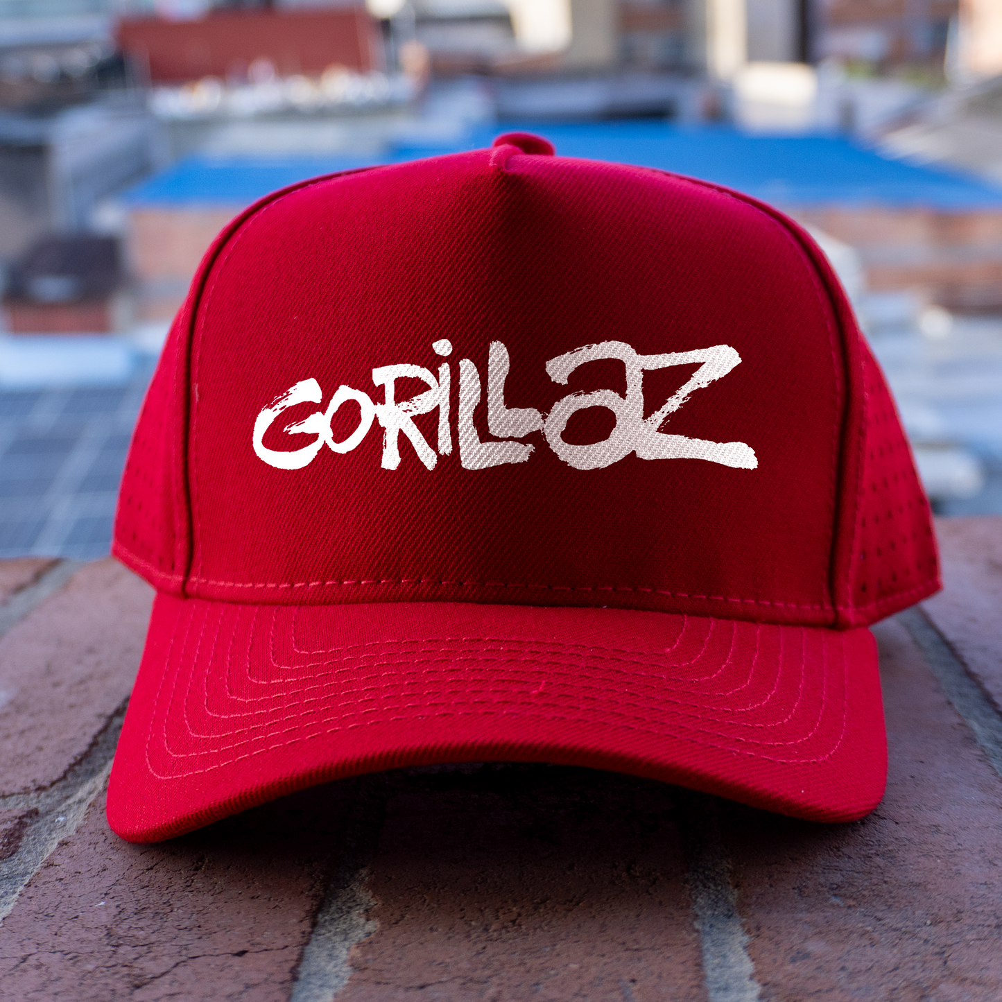 Gorra 5 Paneles Gorillaz Rojo