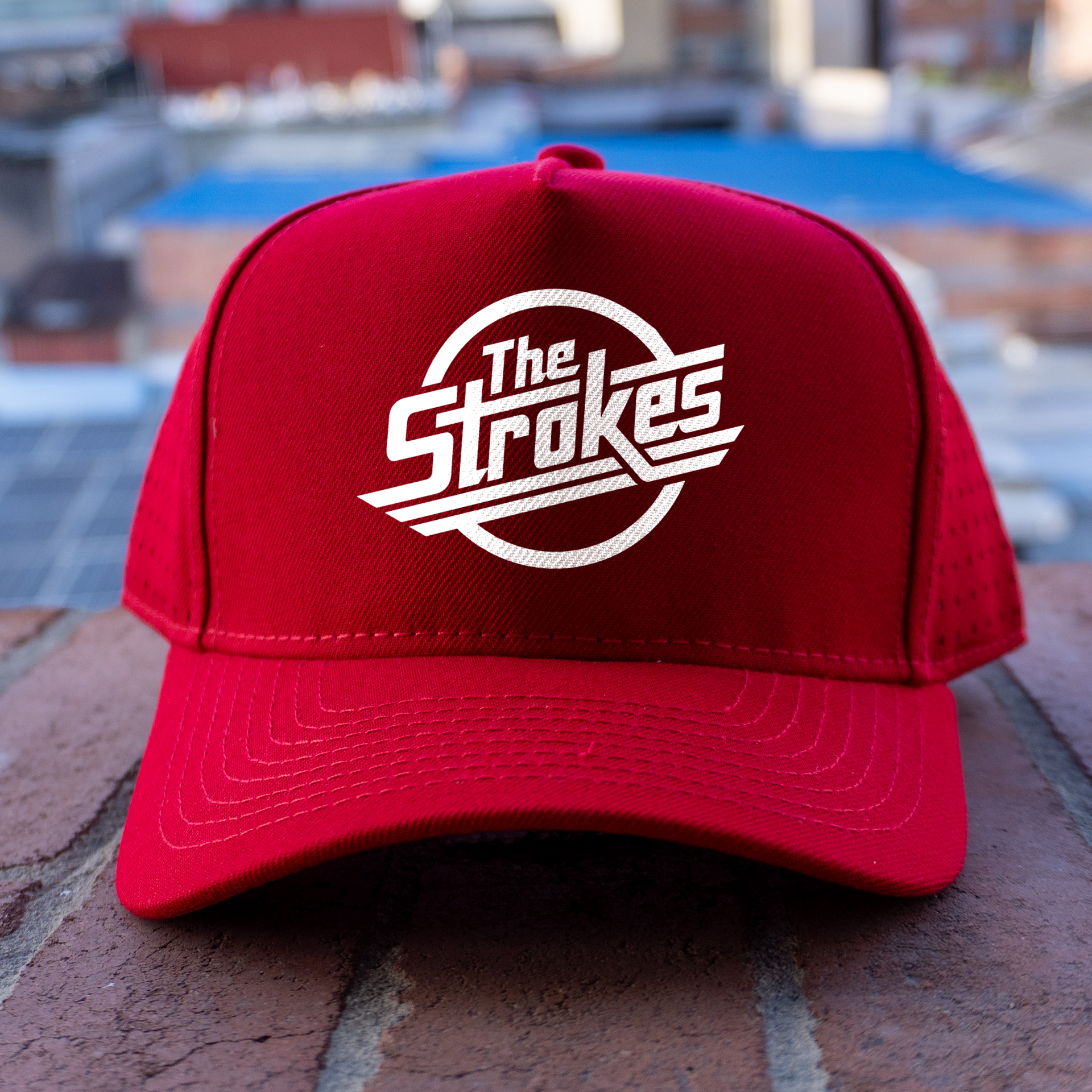 Gorra 5 Paneles The Strokes Rojo