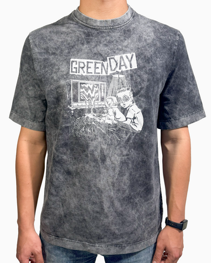 Camiseta Prelavada Algodon Green Day Art