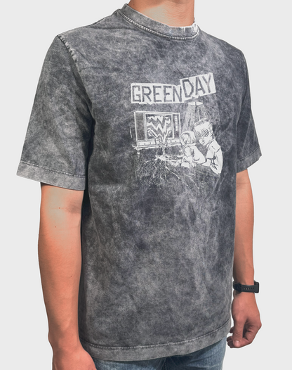Camiseta Prelavada Algodon Green Day Art