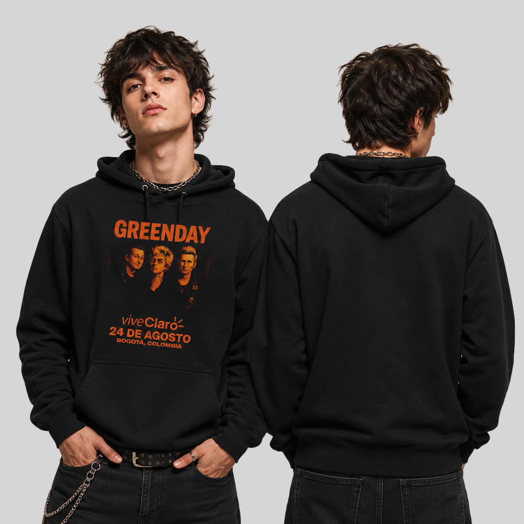 Buzo Capota Green Day Poster Orange