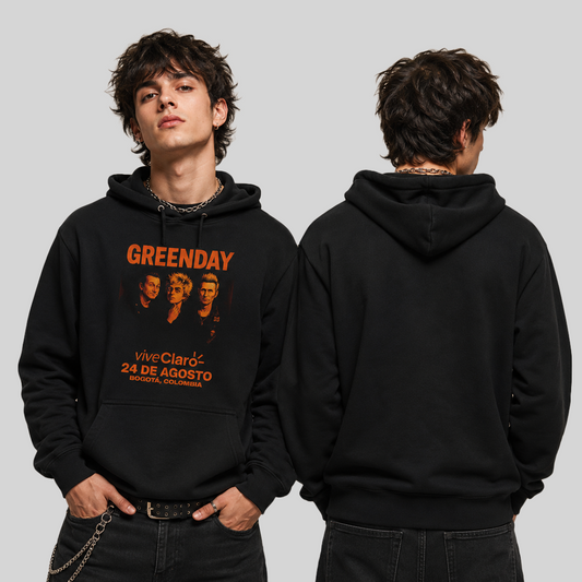 Buzo Capota Green Day Poster Orange