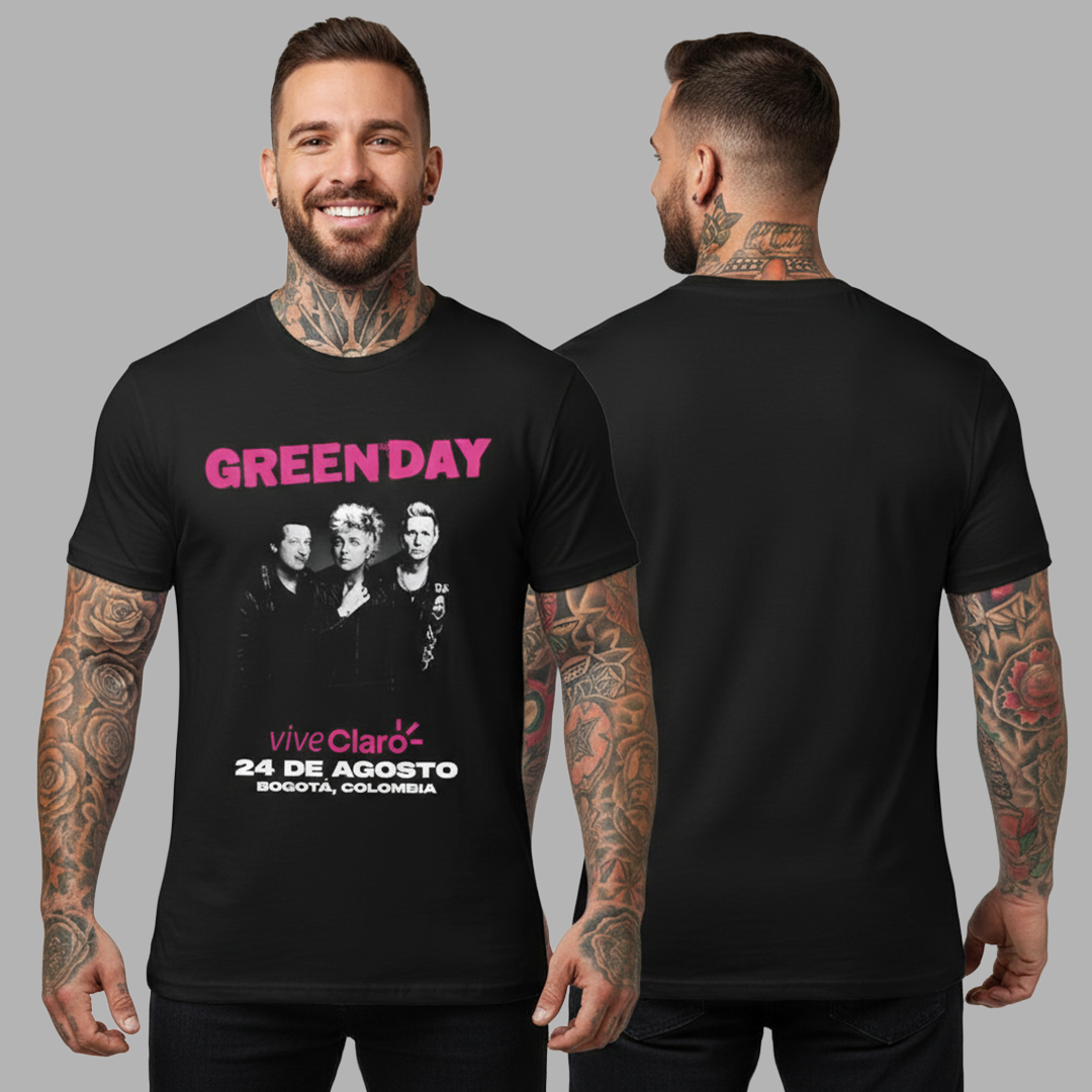 Camiseta Algodon Green Day Poster Gira