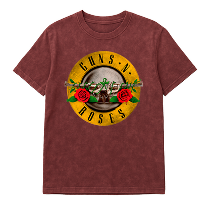 Camiseta Prelavada Algodon Desgaste Guns and Roses