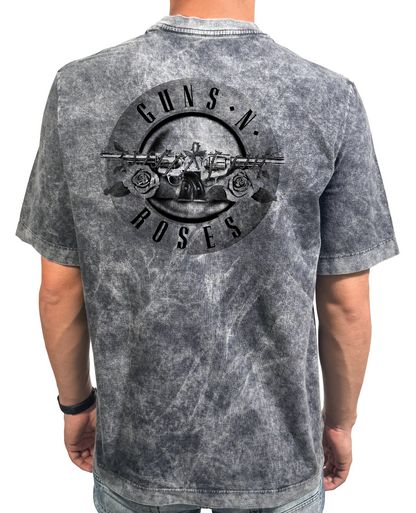 Camiseta Prelavada Algodon Desgaste Guns and Roses