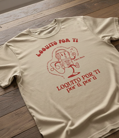 Camiseta Navideña Loquito Por Ti Rojo