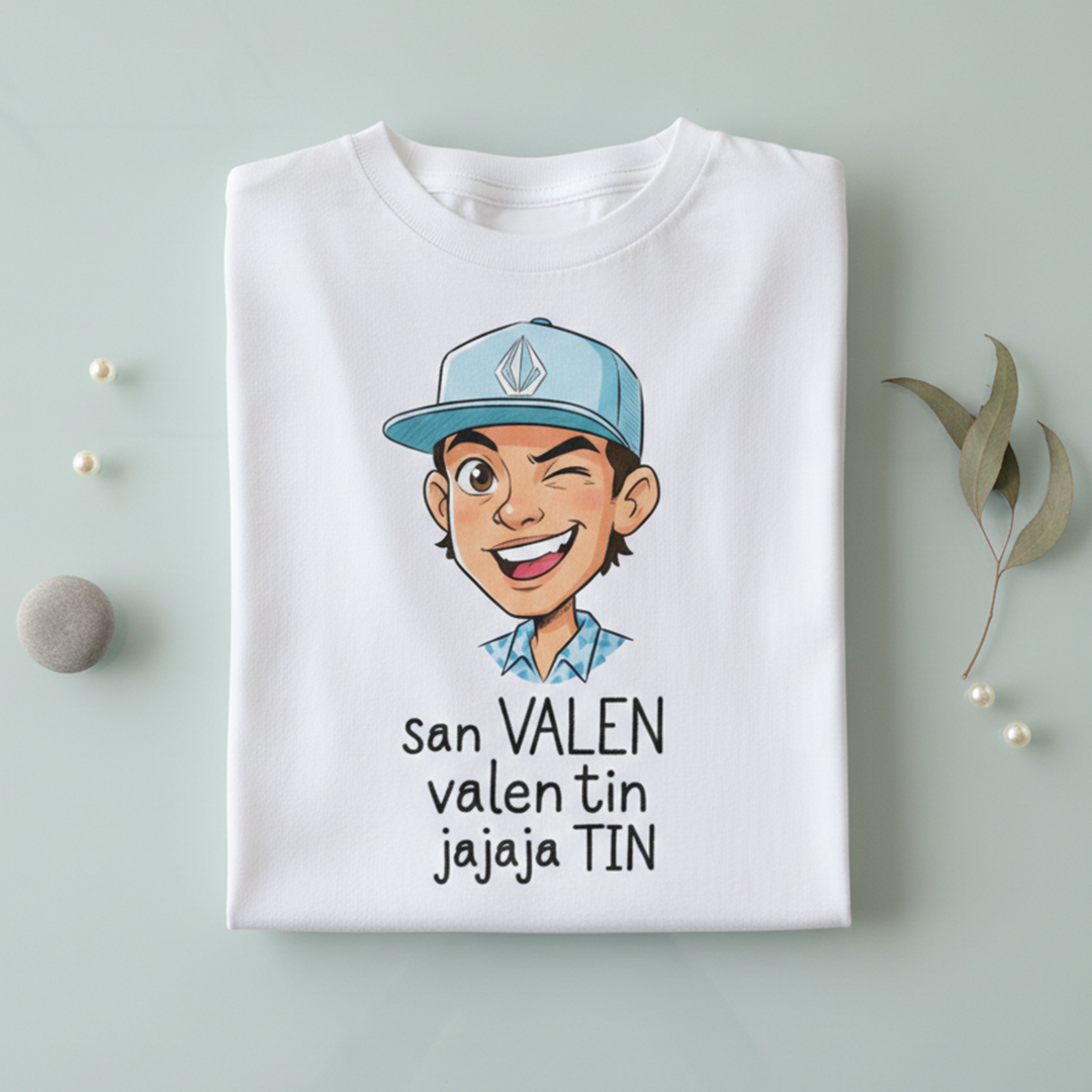 Camiseta Algodón San Valen, Valen tin Ilustración