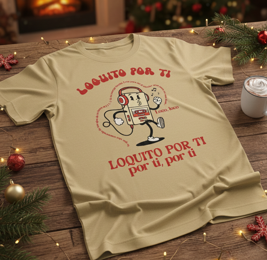 Camiseta Navideña Loquito Por Ti