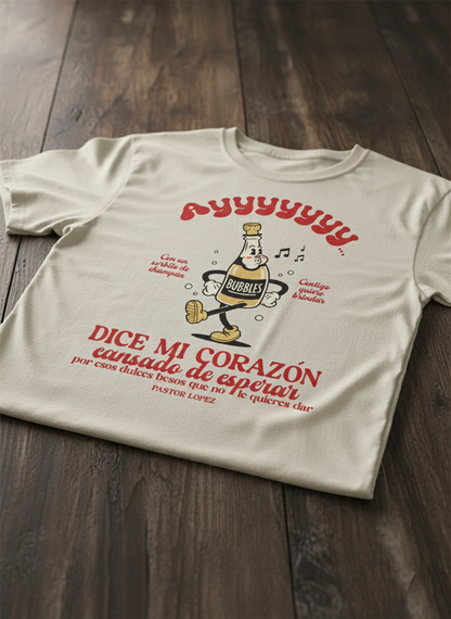 Camiseta Navideña Ayy Dice Mi Corazón Cansado De esperar