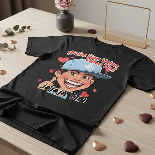 Camiseta Algodón Feliz Dia De San Valen Caricatura