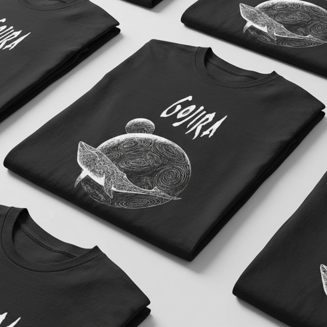 Camiseta Algodon Gojira Flying Whales