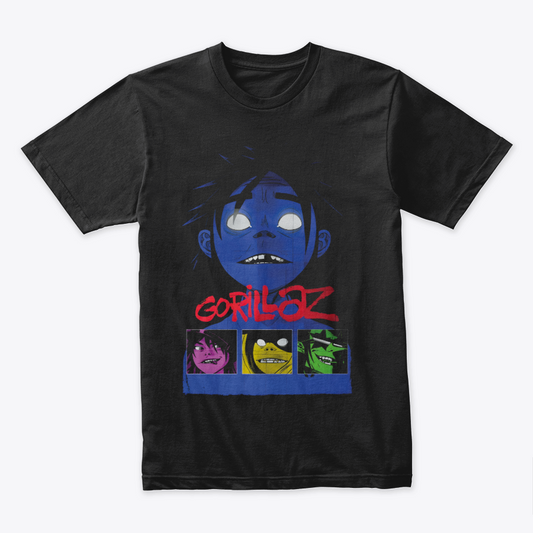 Camiseta Algodon Gorillaz Art