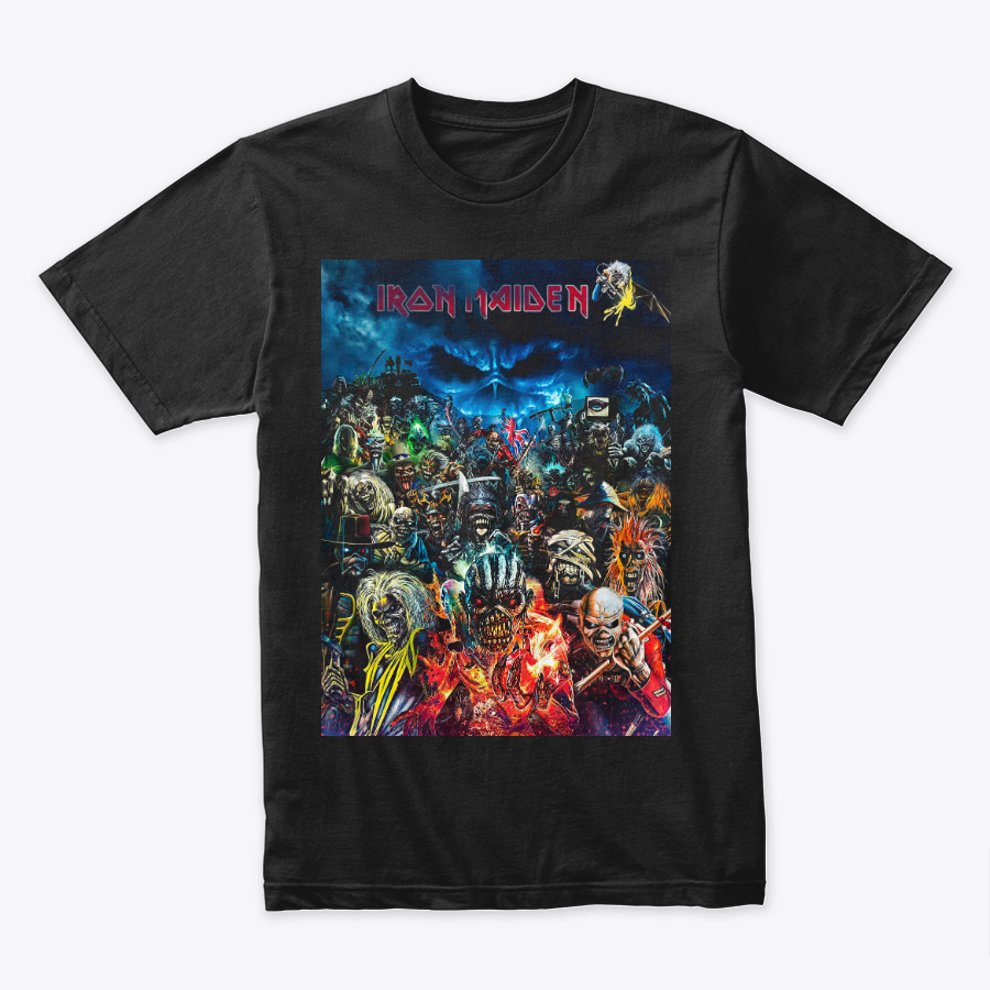 Camiseta Algodon Iron Maiden Collage Albums Poster