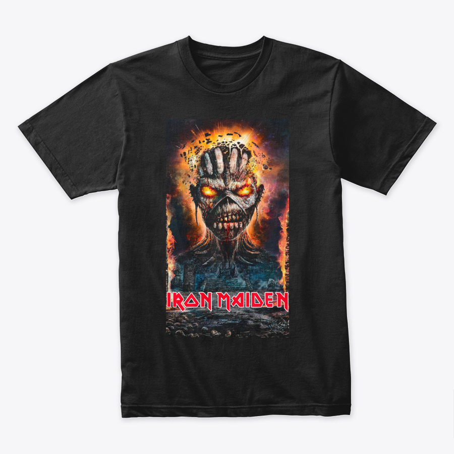 Camiseta Algodon Iron Maiden Eddie Cabeza Explosiva