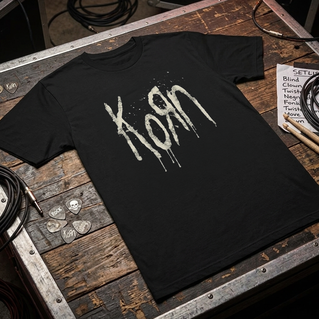 Camiseta Algodón Logo Korn Painted