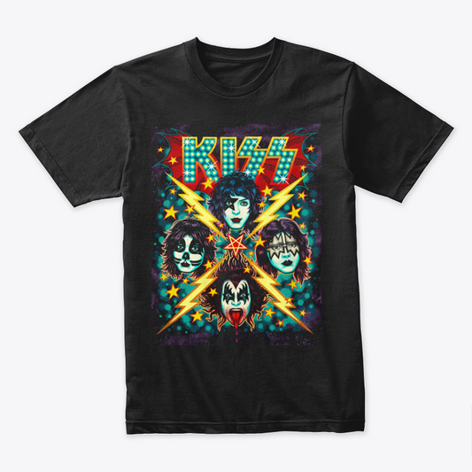 Camiseta Algodon Kiss Animated Poster