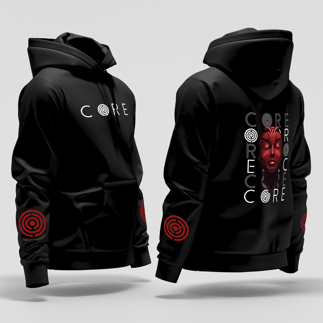Buzo Capota Doble Estampado Face Red Art1