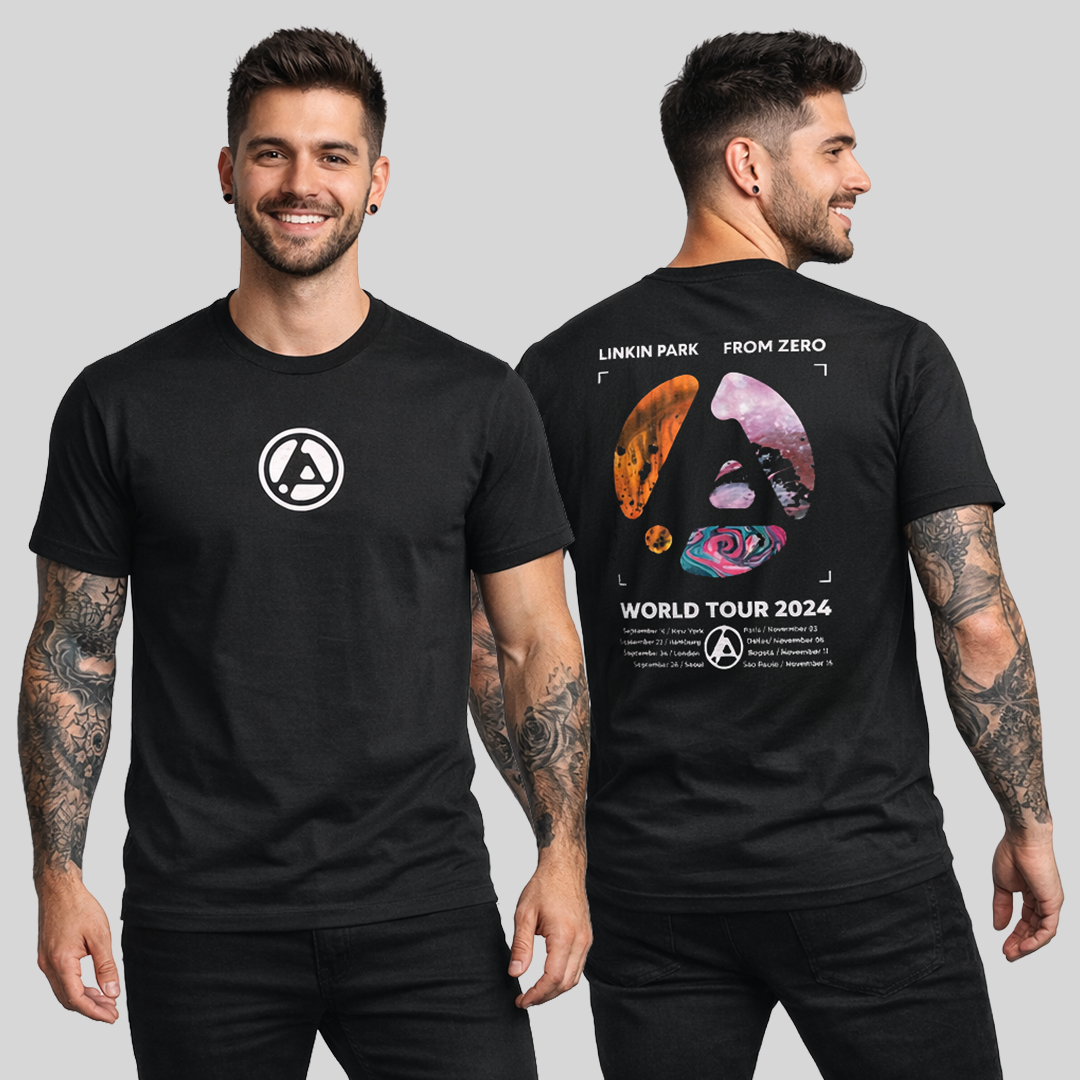 Camiseta Algodon Linkin Park From Zero Tour Orange