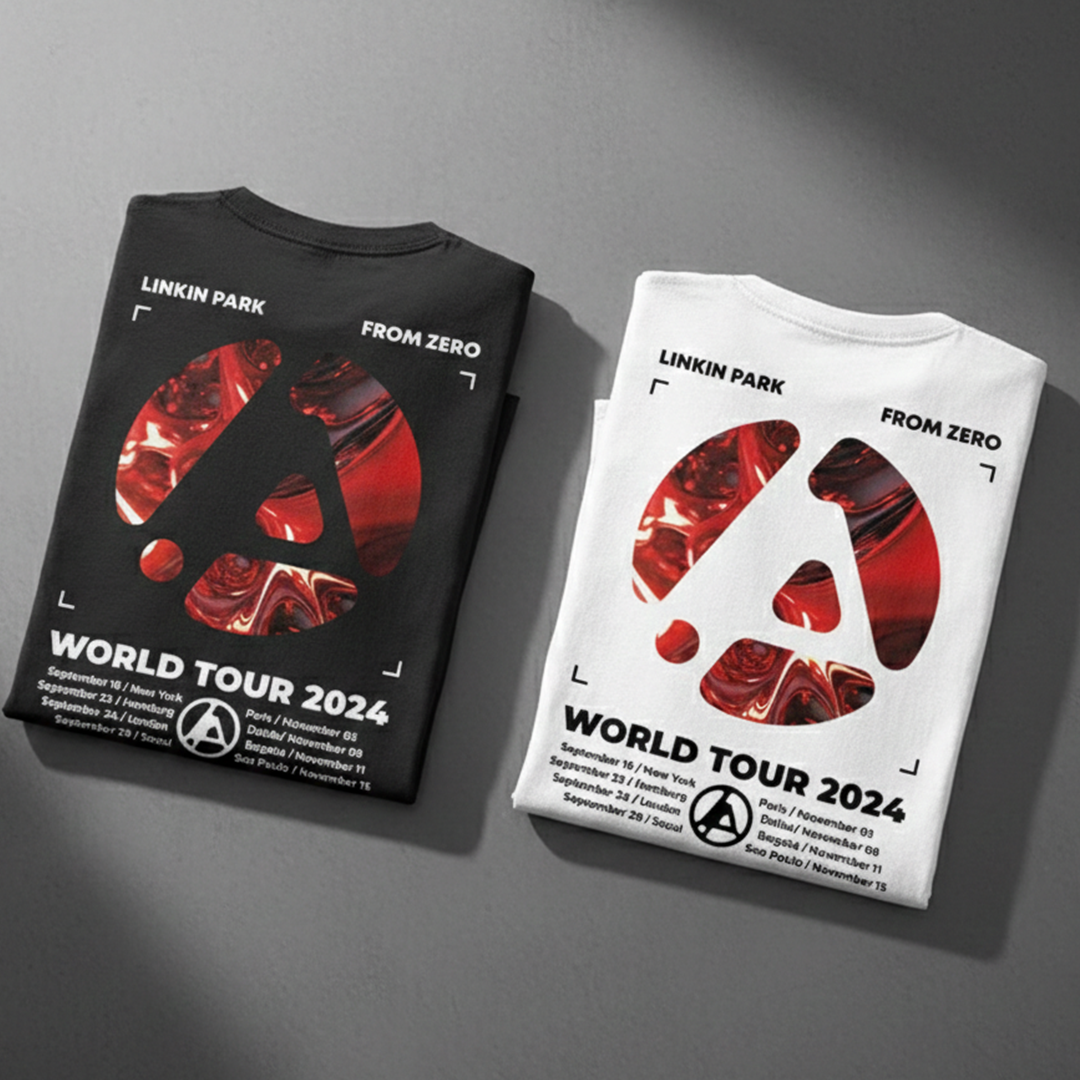 Camiseta Algodon Linkin Park  From Zero Tour Red