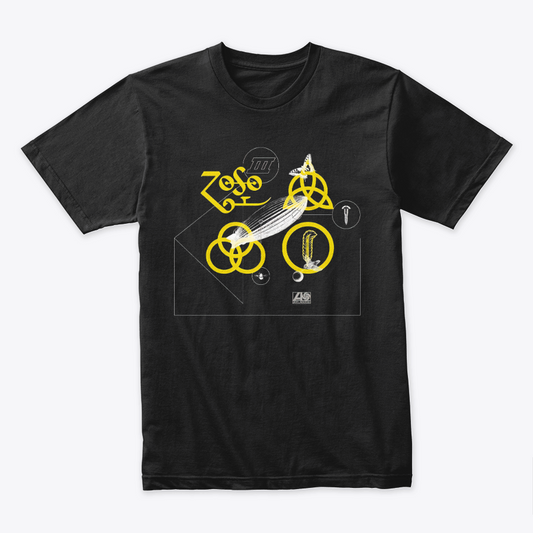 Camiseta Algodon Led Zeppelin Rock & Roll Símbolos