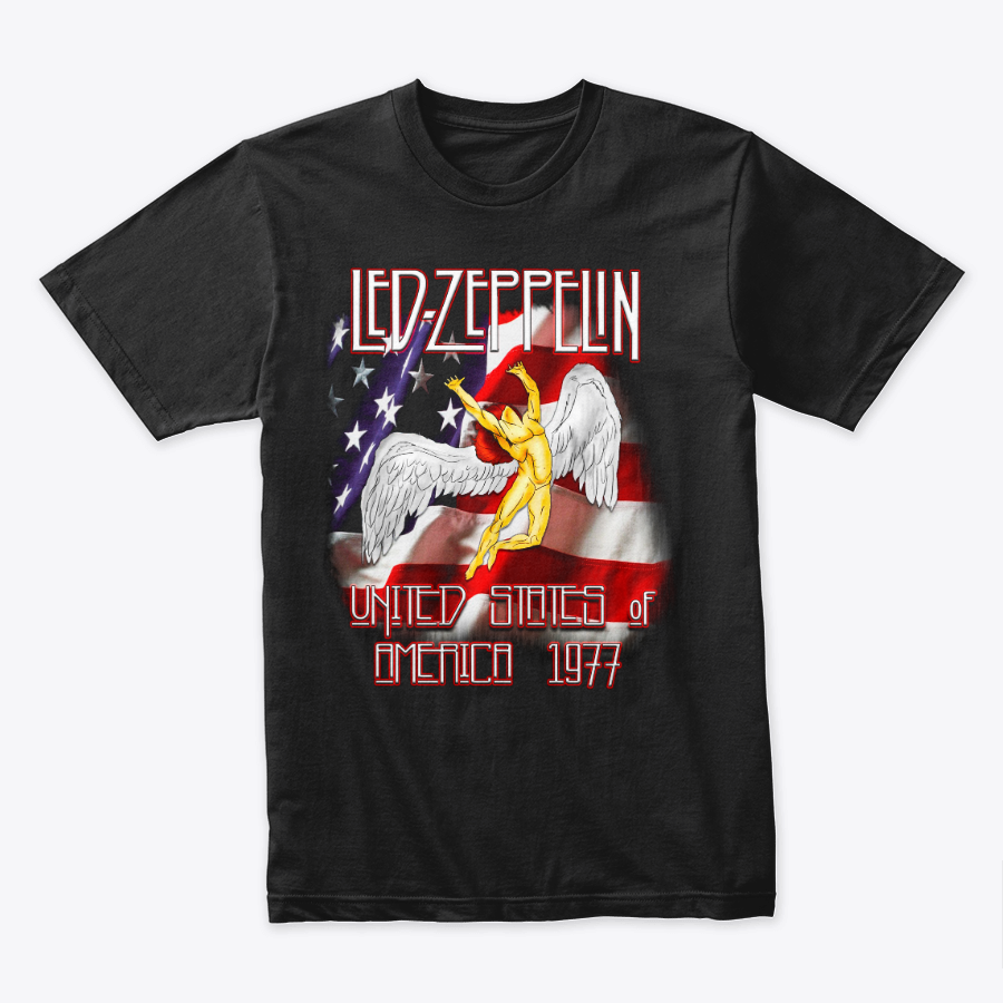 Camiseta Algodon Led Zeppelin United States Art