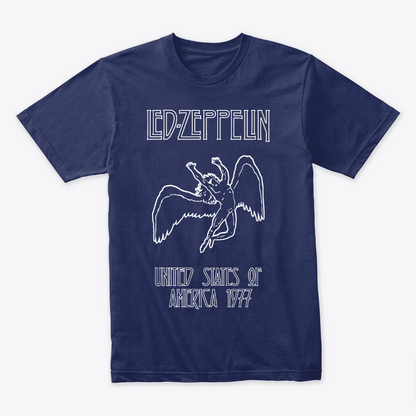 Camiseta Algodon Led Zeppelin United States Of America 1977