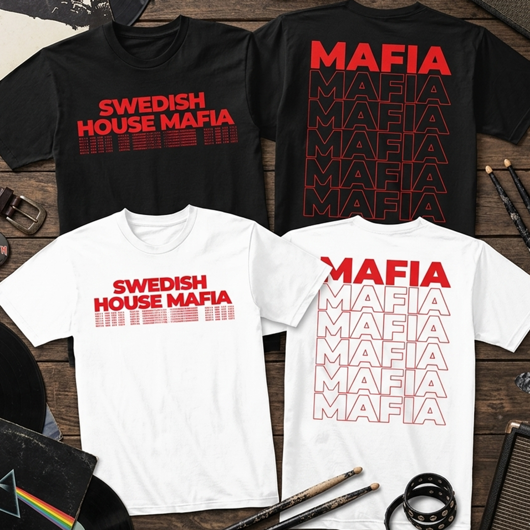 Camiseta Algodon Swedish House Mafia Code Back Doble Estampado